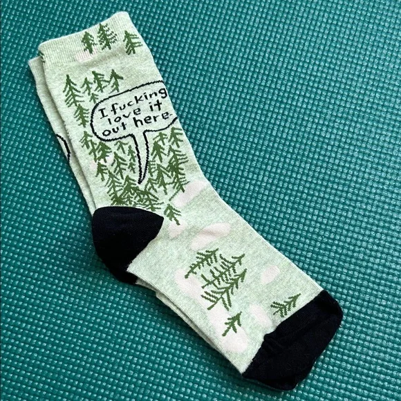Gray and Green Graphic Socks - Picture 2 of 6